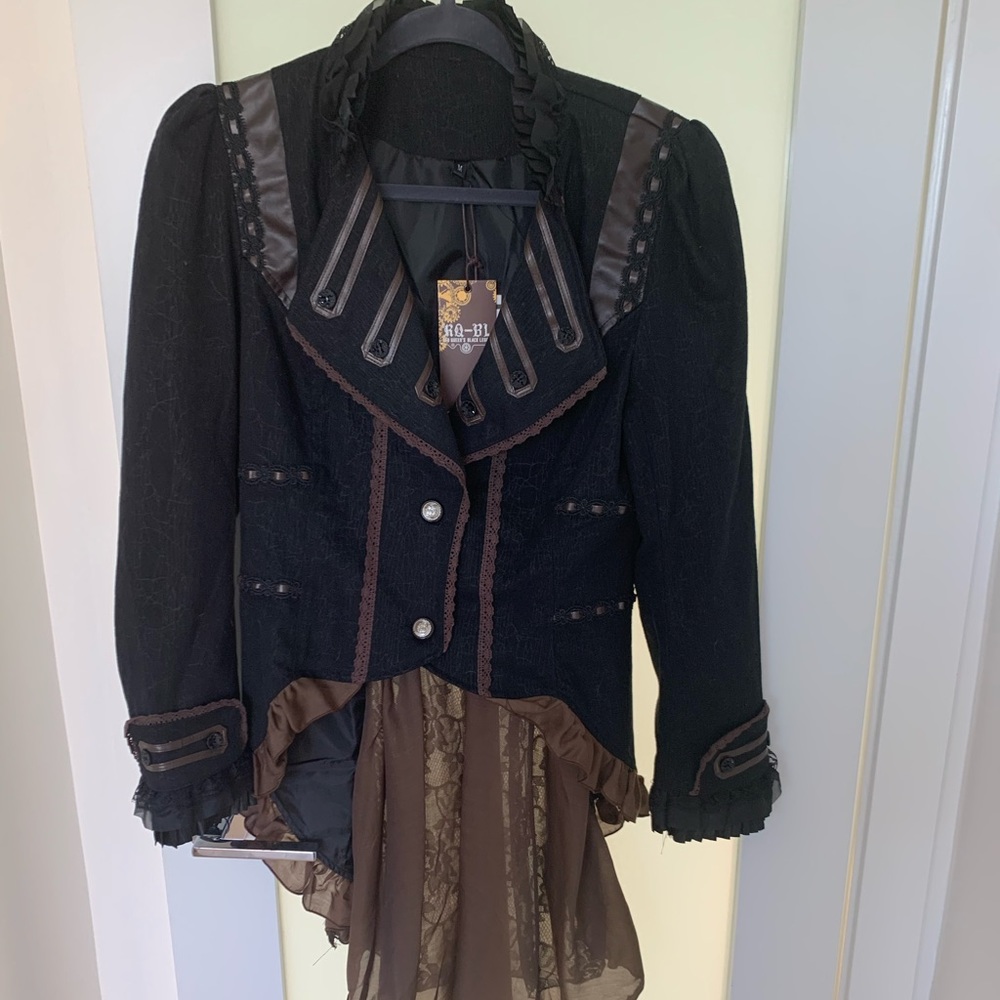 Black Steam Punk Jacket NWT size Medium